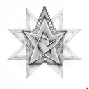 star David with harts  tattoo design idea