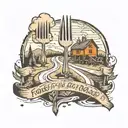 fork in the road tattoo design idea