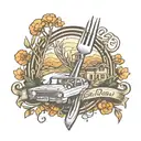 fork in the road tattoo design idea