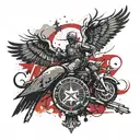 Airborne forces against the background of the Russian coat of arms tattoo design idea