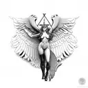 sexy nude valkyrie for thigh tattoo design idea