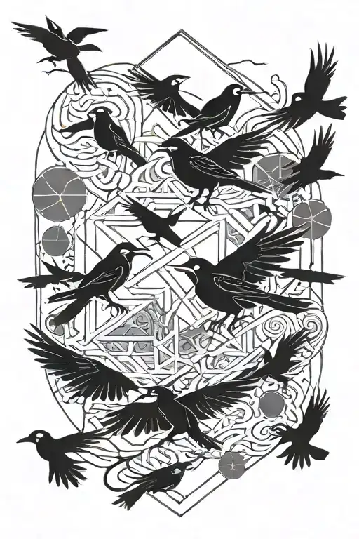 Itachi Uchiha with crows tattoo design idea