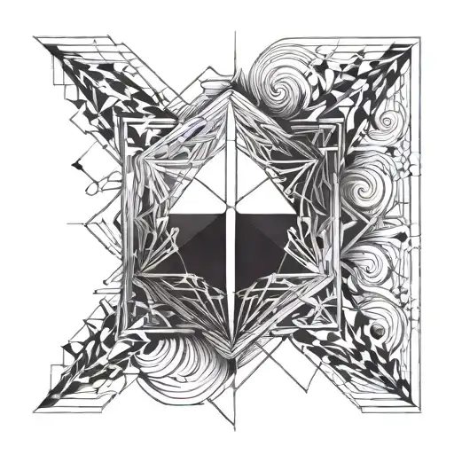 mirror symmetry math small  tattoo design idea