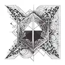 mirror symmetry math small  tattoo design idea