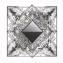 mirror symmetry math small  tattoo design idea