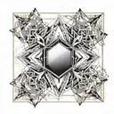 mirror symmetry math small  tattoo design idea