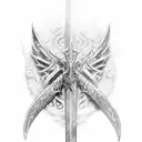 drizzt Do'urdens swords: icing death and sparkle  tattoo design idea