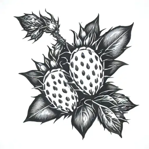 prickly pear fruit  tattoo design idea