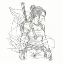 Lara croft tomb raider tattoo design idea