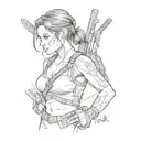 Lara croft tomb raider tattoo design idea