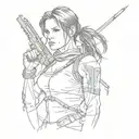 Lara croft tomb raider tattoo design idea