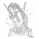 Lara croft tomb raider tattoo design idea