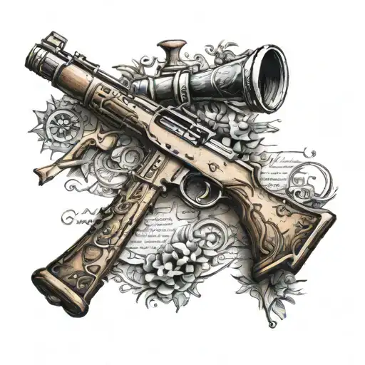 rifle constitution tattoo design idea