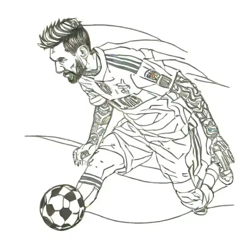 messi world cup tattoo design idea