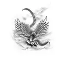 eagle fighting snake tattoo design idea