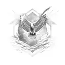 eagle fighting snake tattoo design idea