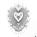 romania in a heart tattoo design idea