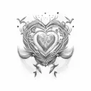 romania in a heart tattoo design idea