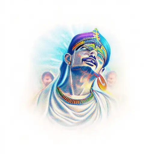 A person receiving blessings tattoo design idea
