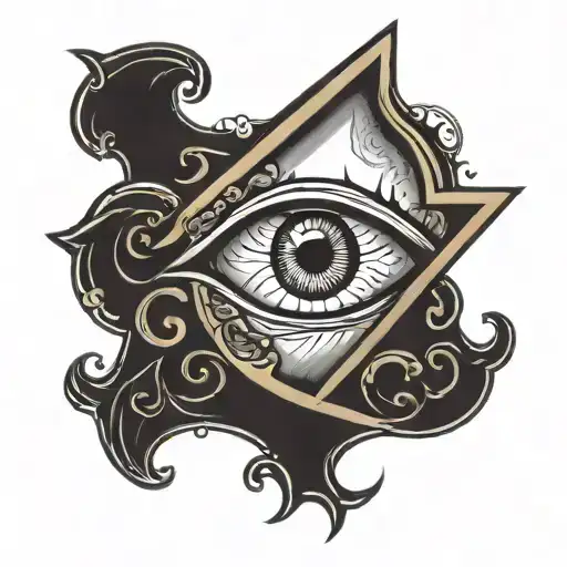 eye of clairvoyance magic tattoo design idea