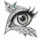 eye clairvoyance tattoo design idea