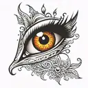 eye clairvoyance tattoo design idea