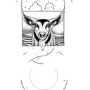 full moon farm tattoo design idea