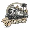 Desert, Train, Bedouin tattoo design idea