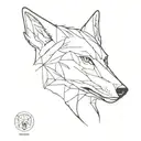 Master of the mind Wolf face tattoo design idea