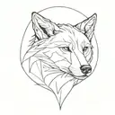 Master of the mind Wolf face tattoo design idea