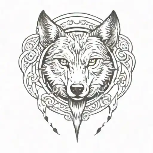 wolf womb tattoo tattoo design idea