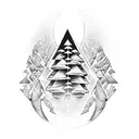 pine cone annunaki tattoo design idea