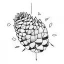 pine cone annunaki tattoo design idea