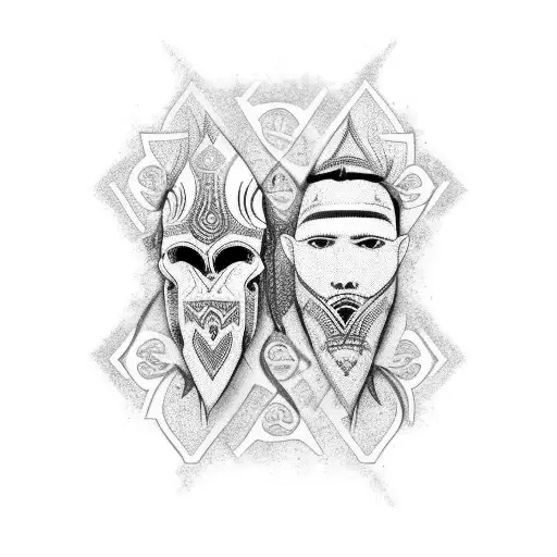 tribal, sleave, detailed, high quality, 4k, man tattoo design idea