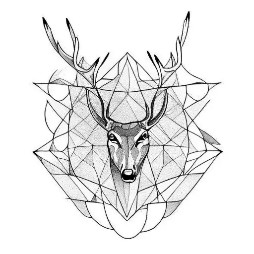 arrow and elk  tattoo design idea