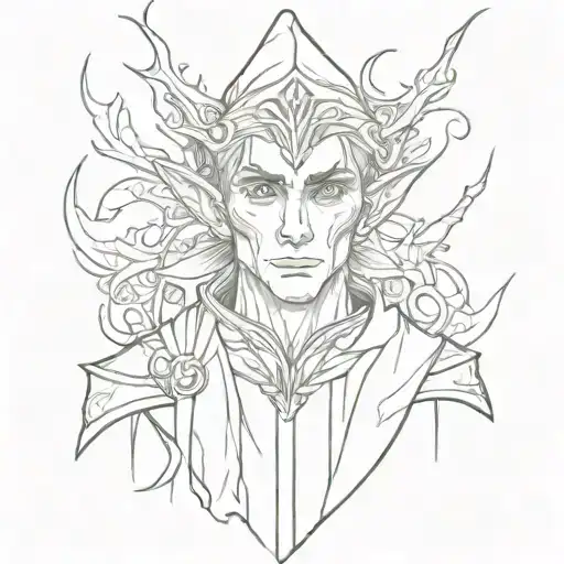Elf guy tattoo design idea