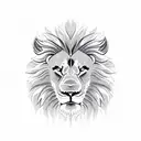 front facing closeup of lion showing teeth next to a front facing closeup of wolf showing teeth next to a side profile o tattoo design idea