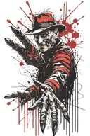 freddy krueger show his blade glove tattoo design idea