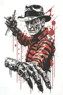 freddy krueger show his blade glove tattoo design idea