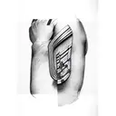 arm sleeve with piano keys and guitar strings tattoo design idea