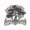 yggdrasil tree of life tattoo design idea