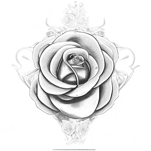 mechanic's wrench with a tangled rose tattoo design idea