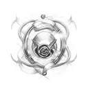 mechanic's wrench with a tangled rose tattoo design idea