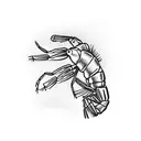 shrimp on a stool tattoo design idea