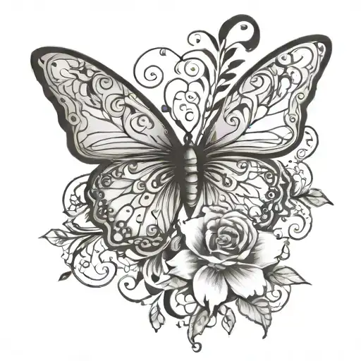 Design a black-grey tattoo symbolizing the struggle and beauty of living with bipolar disorder tattoo design idea