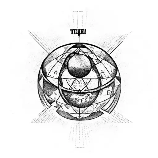 atlas holding the world and inside the world is broken chains tattoo design idea