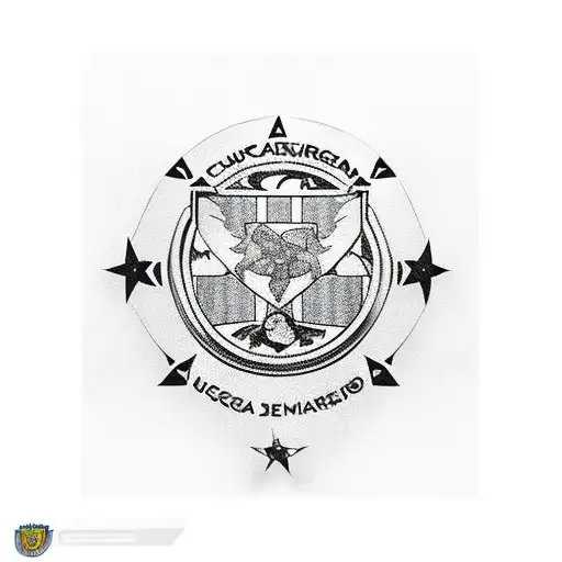 cara de guerrero sudamericano con insignias del club Rosario central  tattoo design idea