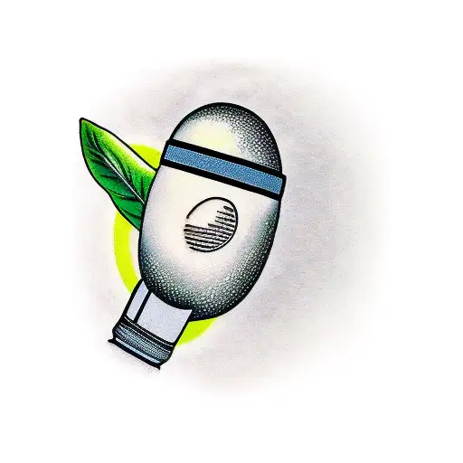 avocado with microphone tattoo design idea