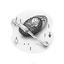 avocado with microphone tattoo design idea