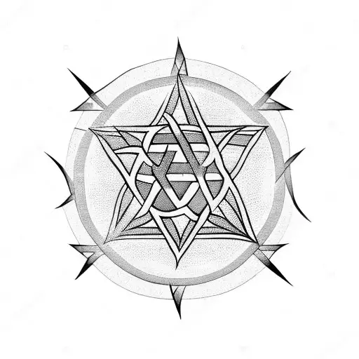 pentagram  tattoo design idea